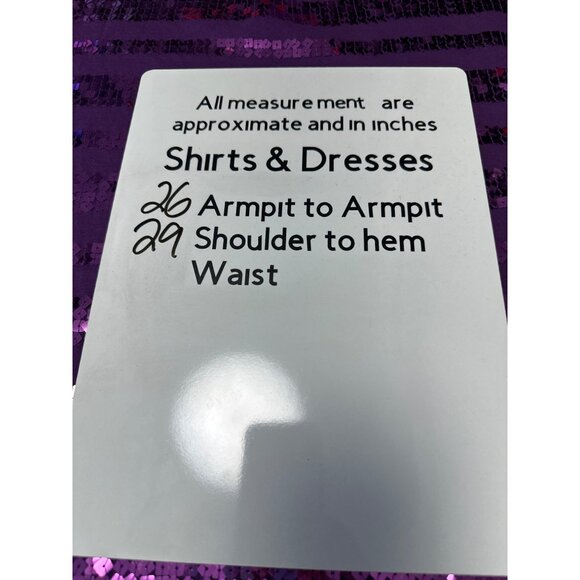 Quacker Factory Purple Sequin Striped 3/4 Sleeve Cotton Top Womens Plus Size 2X - Picture 8 of 8